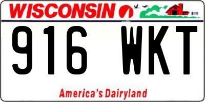 WI license plate 916WKT