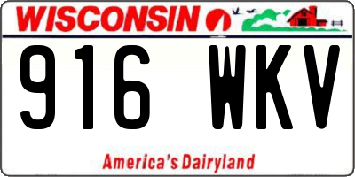 WI license plate 916WKV