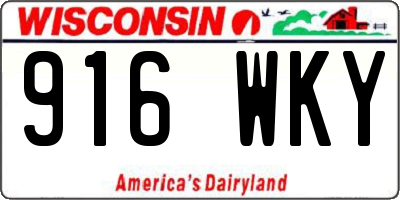 WI license plate 916WKY