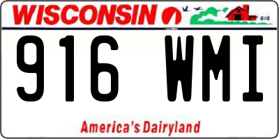WI license plate 916WMI