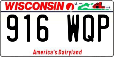 WI license plate 916WQP