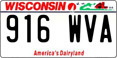 WI license plate 916WVA