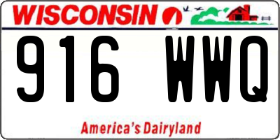 WI license plate 916WWQ