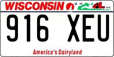 WI license plate 916XEU
