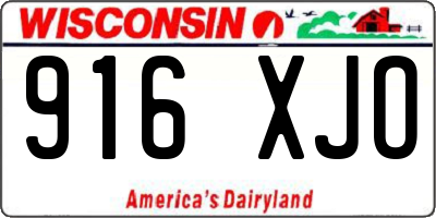 WI license plate 916XJO