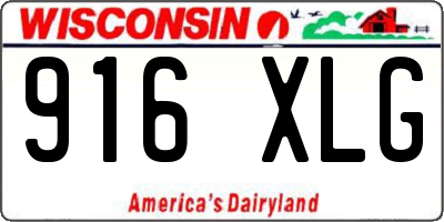 WI license plate 916XLG