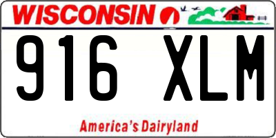 WI license plate 916XLM