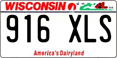 WI license plate 916XLS