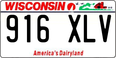 WI license plate 916XLV