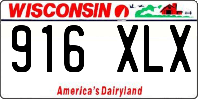 WI license plate 916XLX