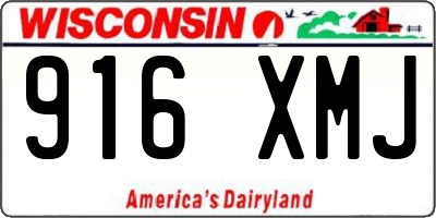 WI license plate 916XMJ