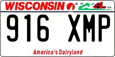 WI license plate 916XMP