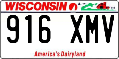 WI license plate 916XMV