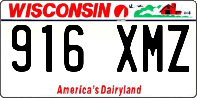 WI license plate 916XMZ