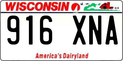 WI license plate 916XNA