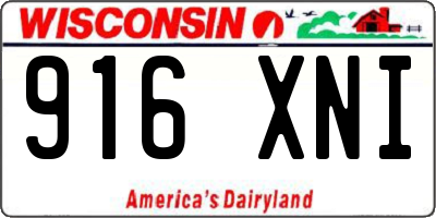 WI license plate 916XNI