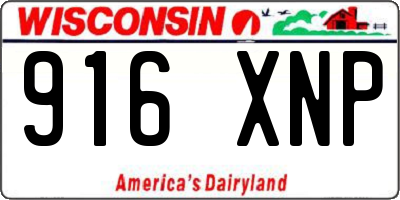 WI license plate 916XNP