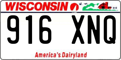 WI license plate 916XNQ