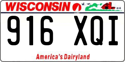 WI license plate 916XQI