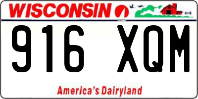 WI license plate 916XQM