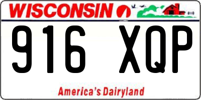 WI license plate 916XQP