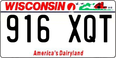 WI license plate 916XQT