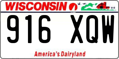 WI license plate 916XQW
