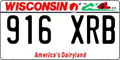 WI license plate 916XRB