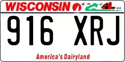WI license plate 916XRJ
