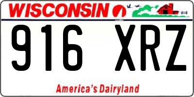 WI license plate 916XRZ