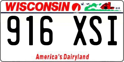WI license plate 916XSI