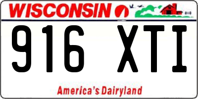 WI license plate 916XTI