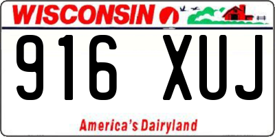 WI license plate 916XUJ
