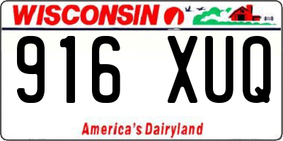 WI license plate 916XUQ