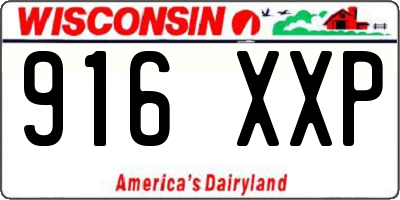 WI license plate 916XXP