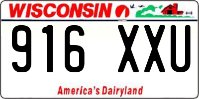 WI license plate 916XXU