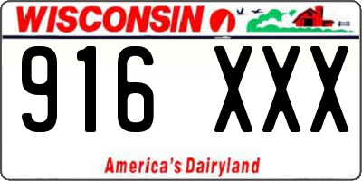 WI license plate 916XXX