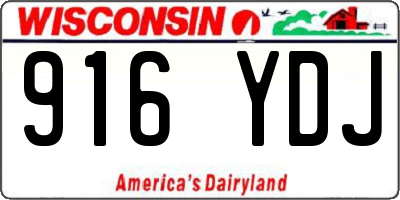 WI license plate 916YDJ