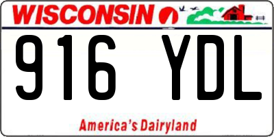 WI license plate 916YDL