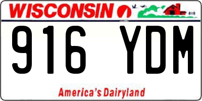 WI license plate 916YDM