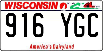 WI license plate 916YGC
