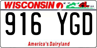 WI license plate 916YGD