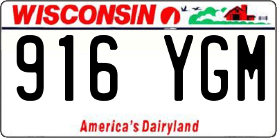 WI license plate 916YGM