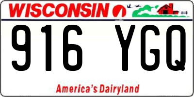 WI license plate 916YGQ
