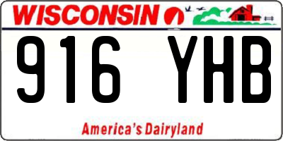 WI license plate 916YHB