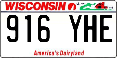 WI license plate 916YHE