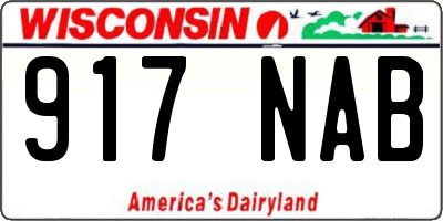 WI license plate 917NAB