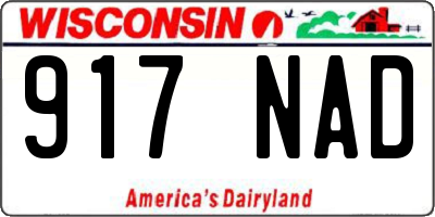 WI license plate 917NAD