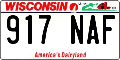 WI license plate 917NAF