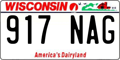 WI license plate 917NAG